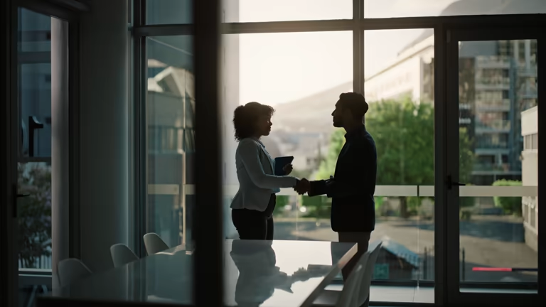 People discussing in an office