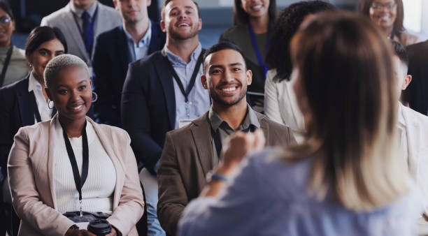 Diverse group of employees smiling
