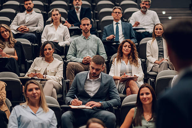 Audience in a theater or auditorium