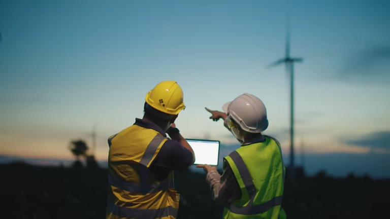 Field workers tracking time and mileage