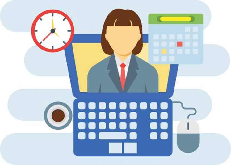 GPS time tracking illustration for remote employee attendance