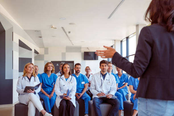 Healthcare staff attending a meeting