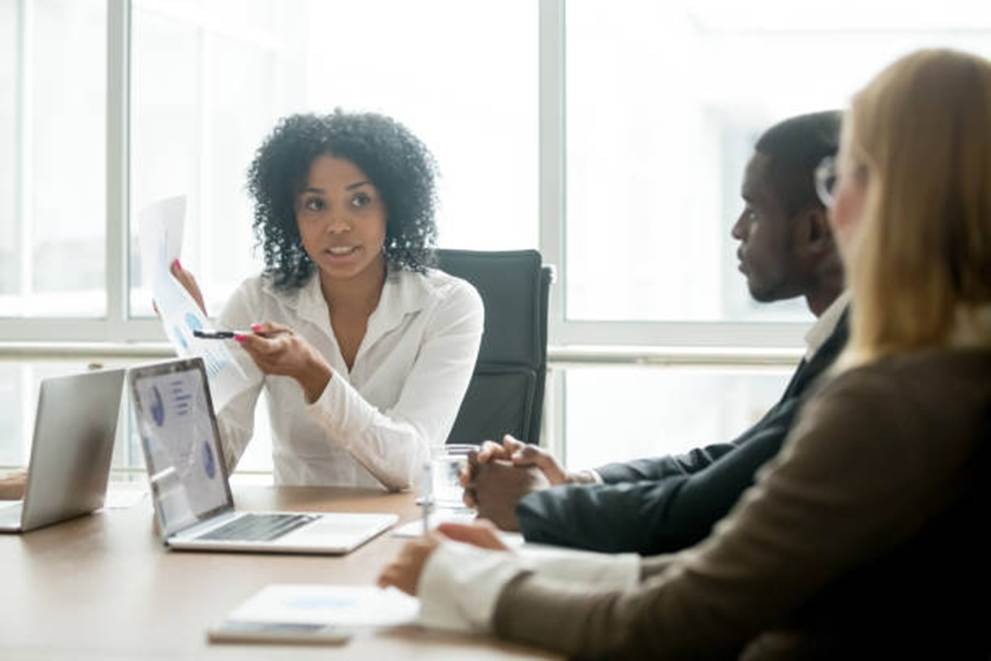 Business meeting showing transparent communication and trust
