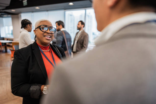 Woman smiling in an office setting