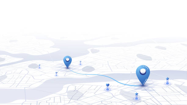 Map with location pins