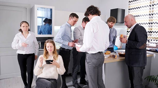 Group of employees in a breakroom