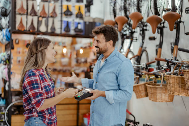 Employees in a bike shop