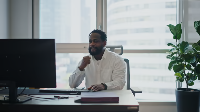 Man working at desk