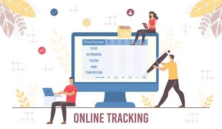 Online tracking analytics illustration