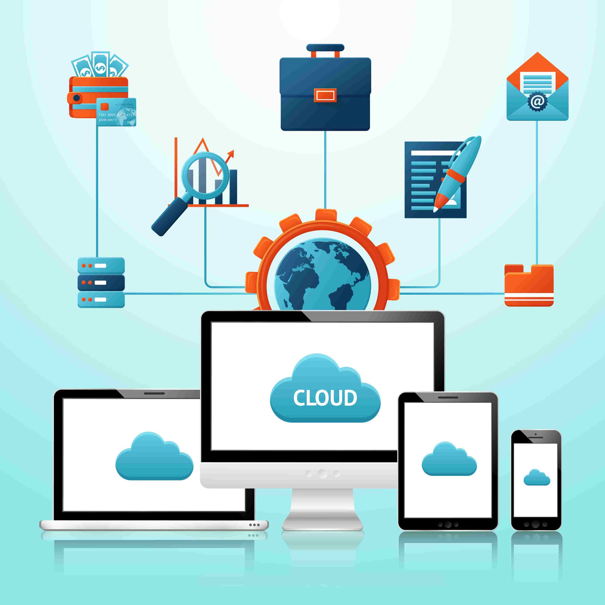 Cloud Time and Attendance Illustration