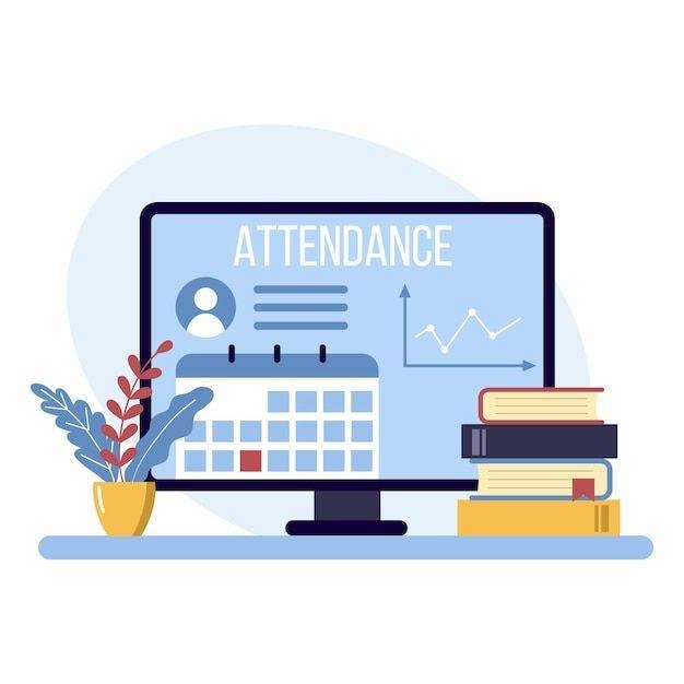 Attendance Management Dashboard Illustration