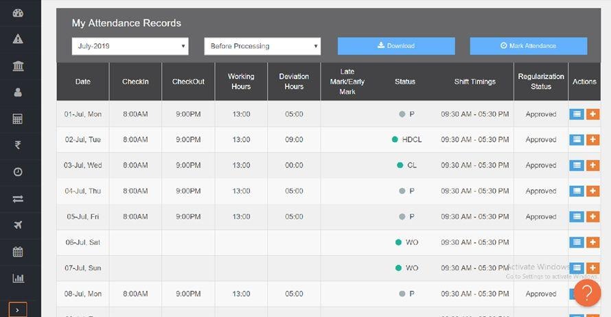 OpenTimeClock Software Interface