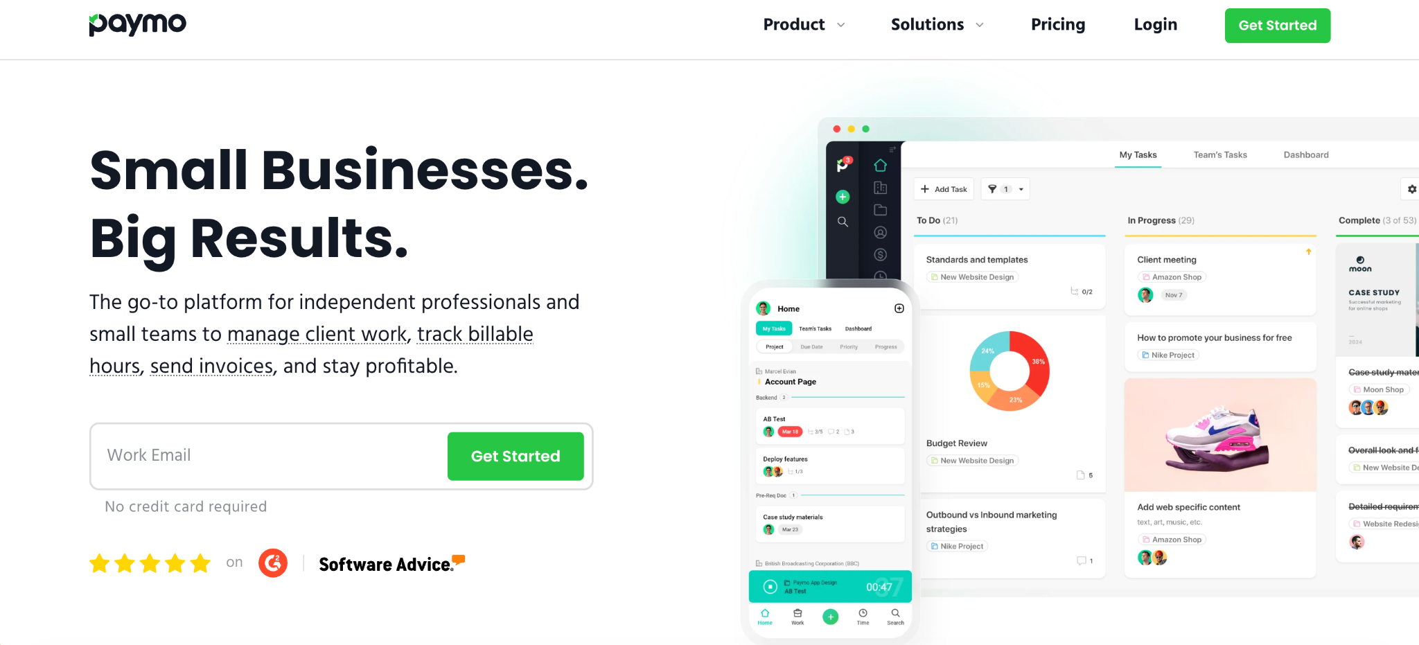 Paymo Software Interface