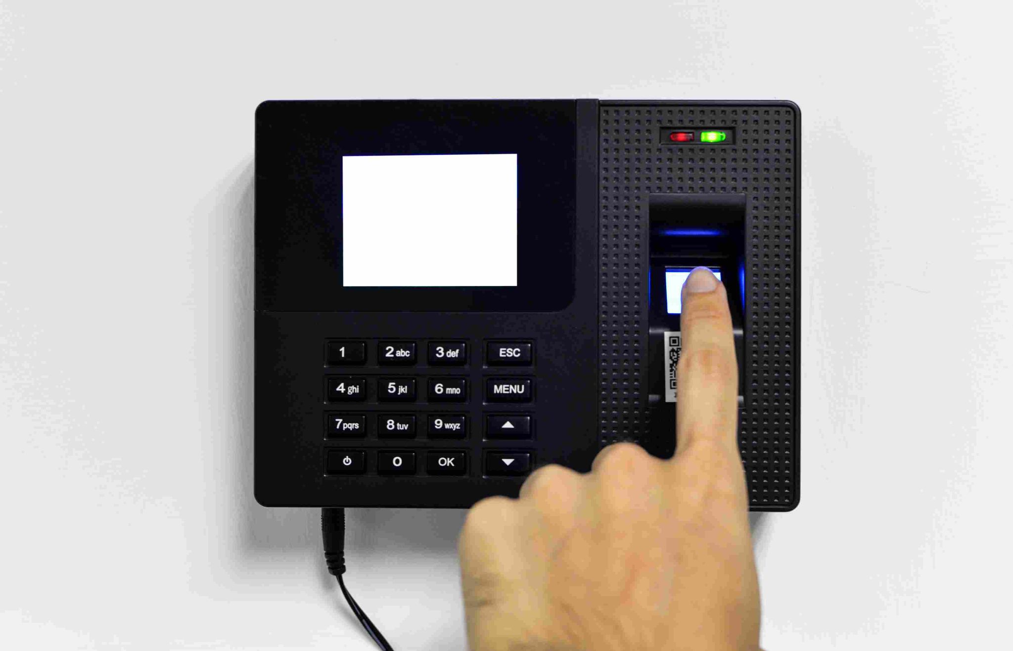 Fingerprint scanner close-up