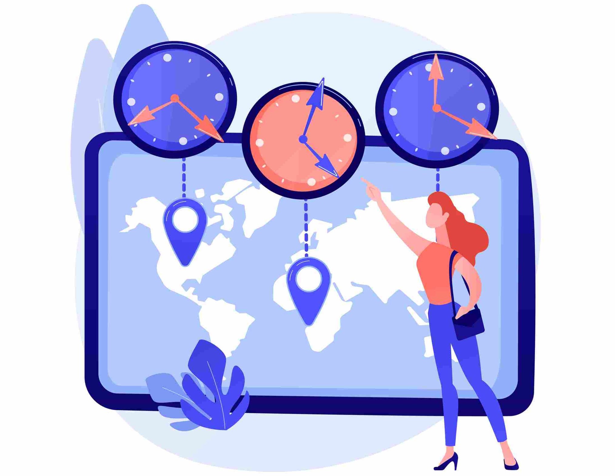 Illustration of Cloud Based GPS Time Tracking