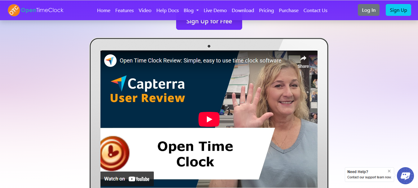 Open Time Clock User Review Video