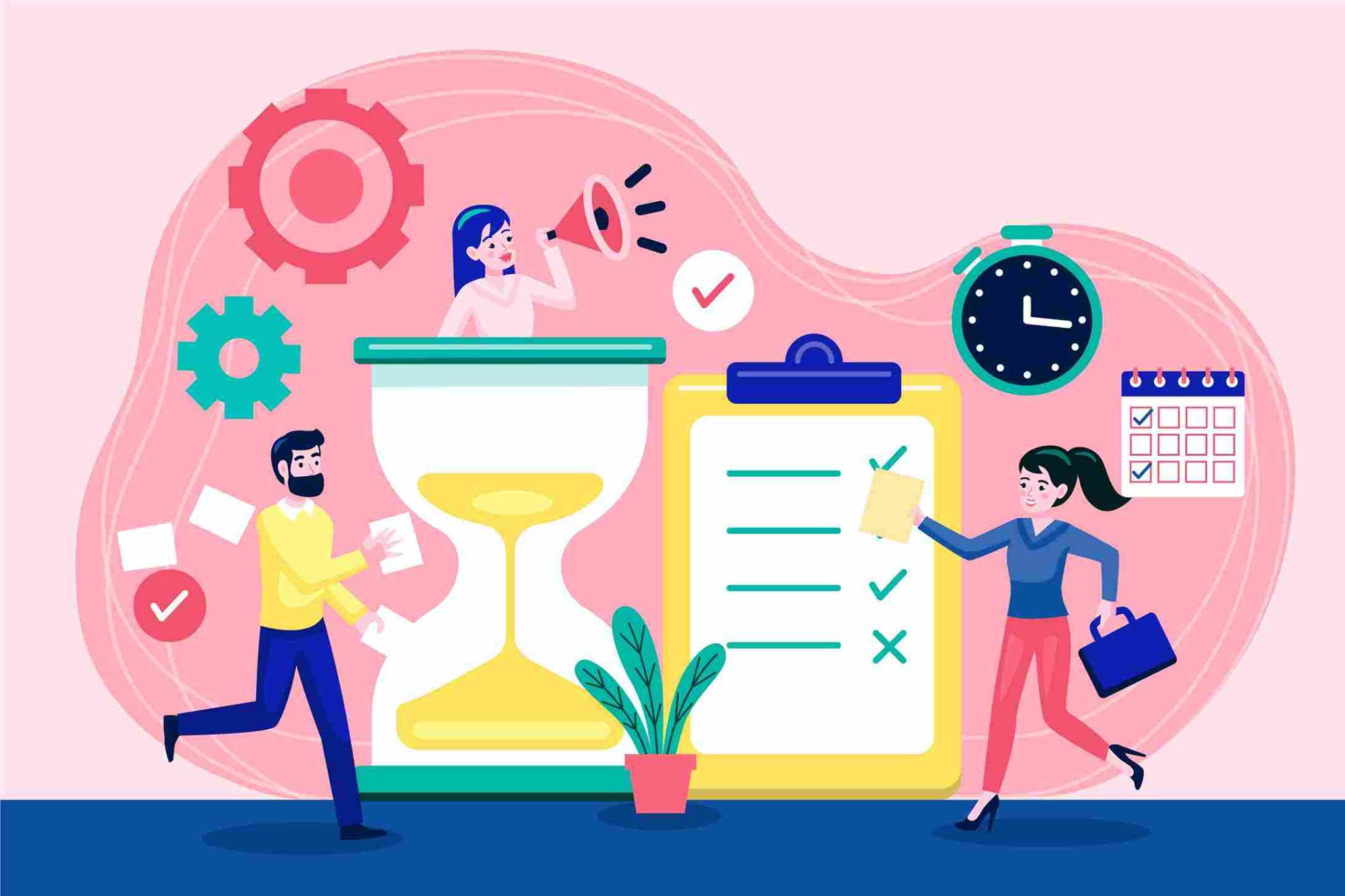 Illustration of time tracking compliance