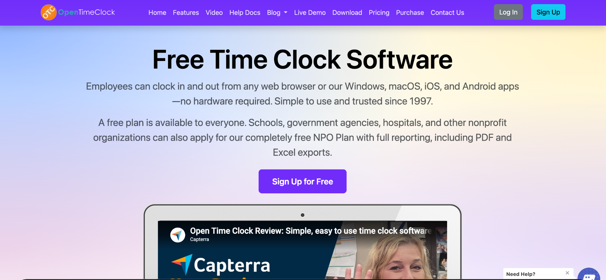 OpenTimeClock Software