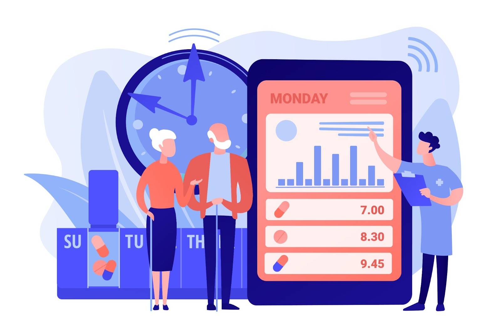 Future of Freelance Time Tracking Illustration