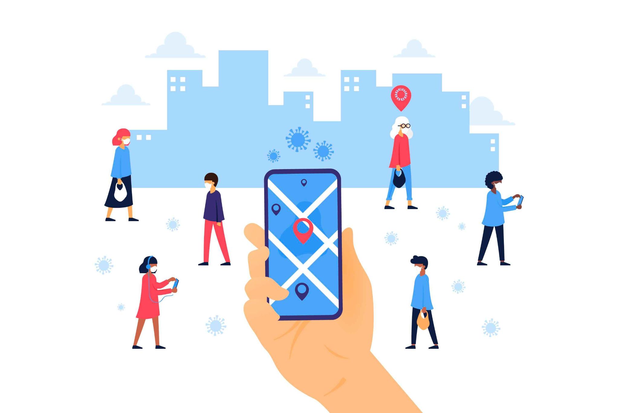 OpenTimeClock geofencing workforce management illustration