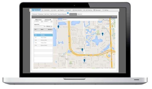 Geofencing Map on Laptop