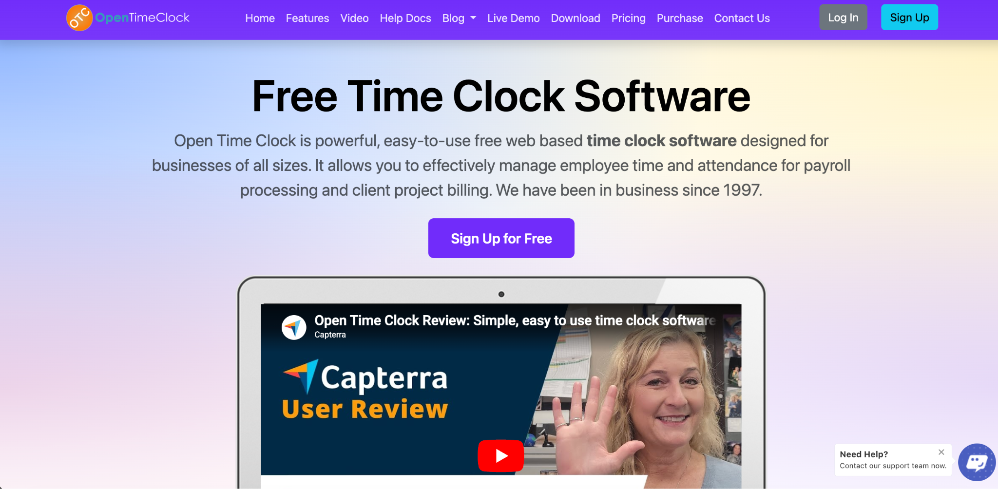 Open Time Clock Software