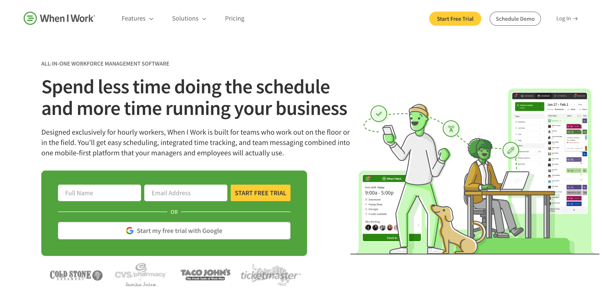 When I Work platform screenshot