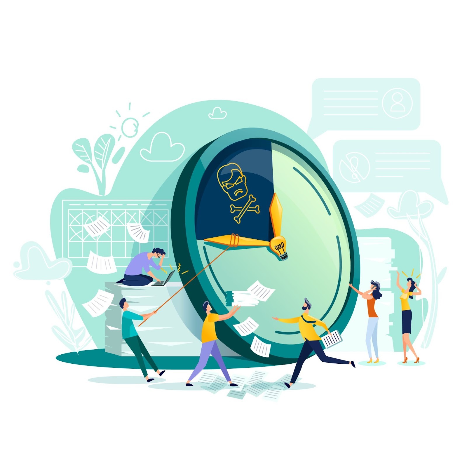 Illustration of time tracking and management