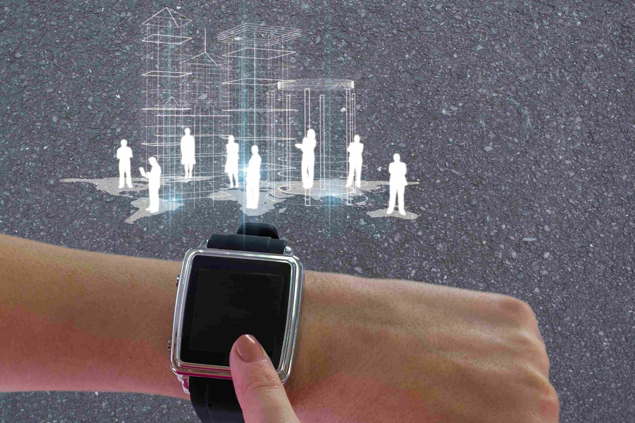 Smartwatch with hologram overlay