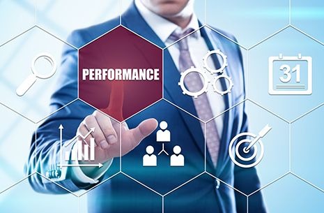 Business performance and incentive metrics concept