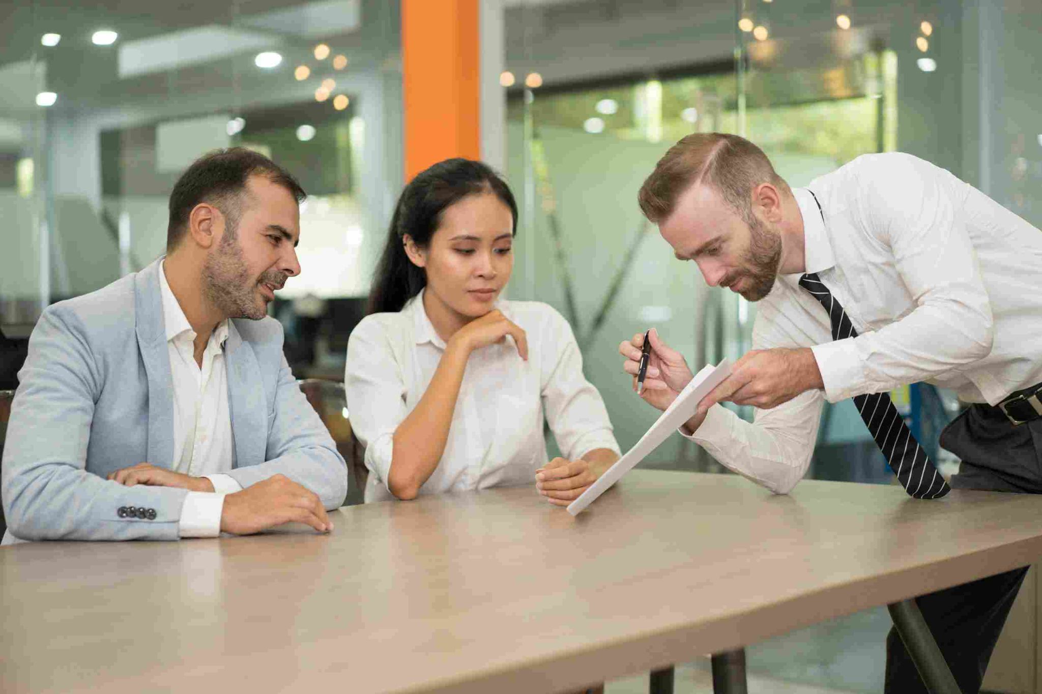 People discussing in a meeting