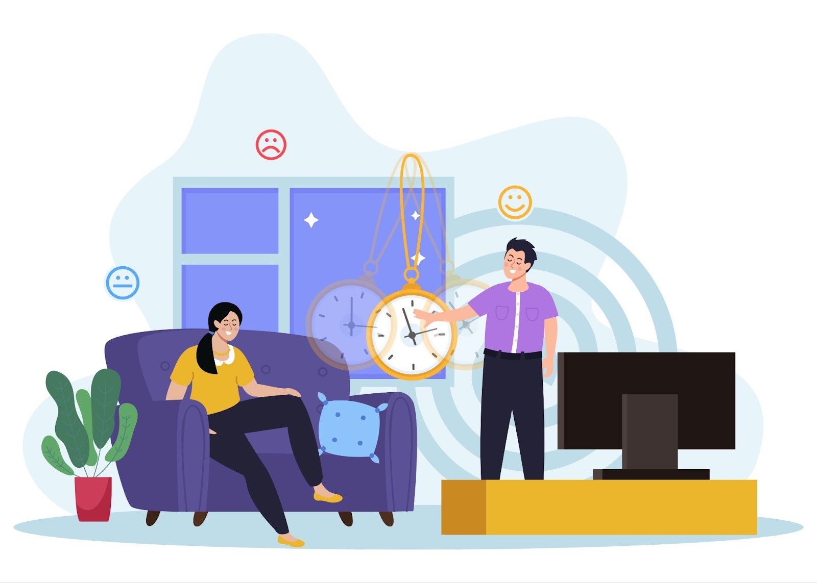 Online vs Offline Time Clock Tracking Illustration 1