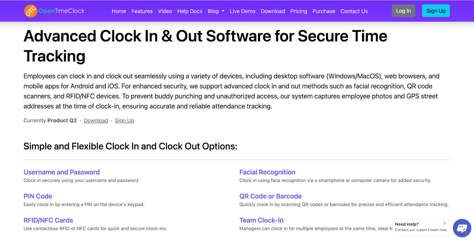 Advanced Clock In & Out Software