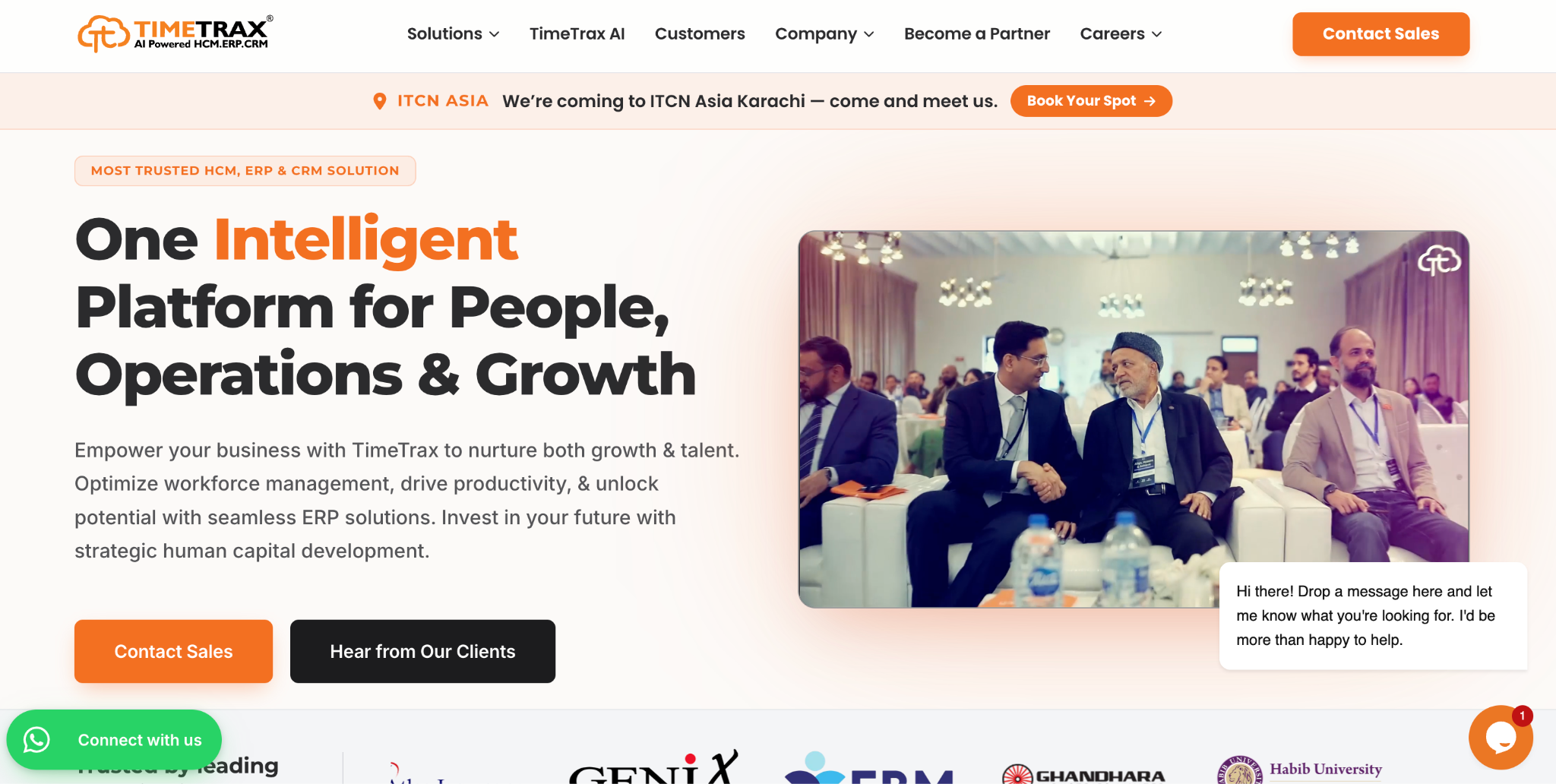 TimeTrex website screenshot