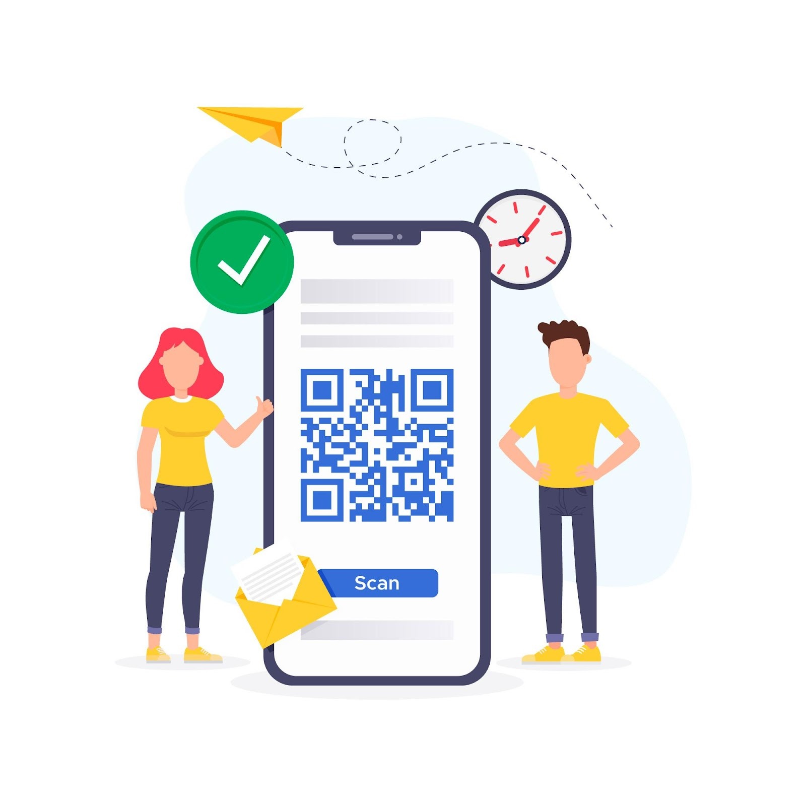 QR Code Time Clock Concept