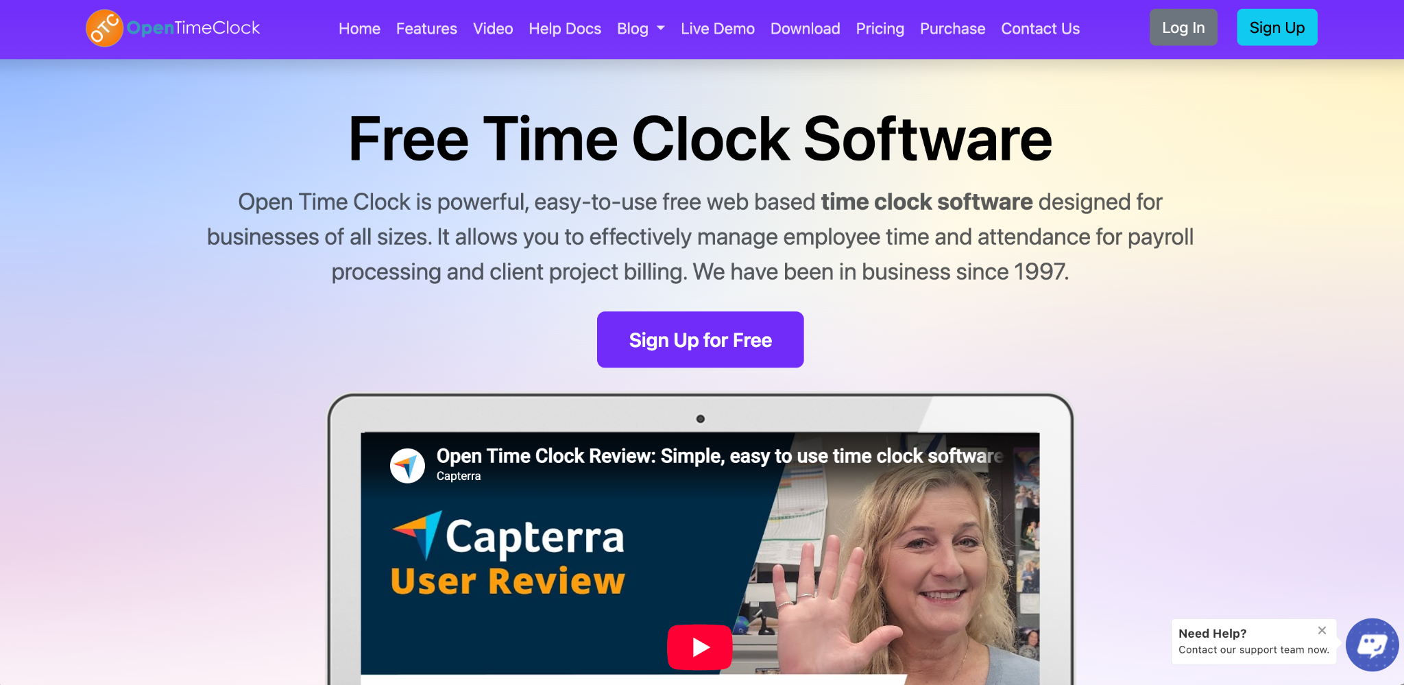 OpenTimeClock Software