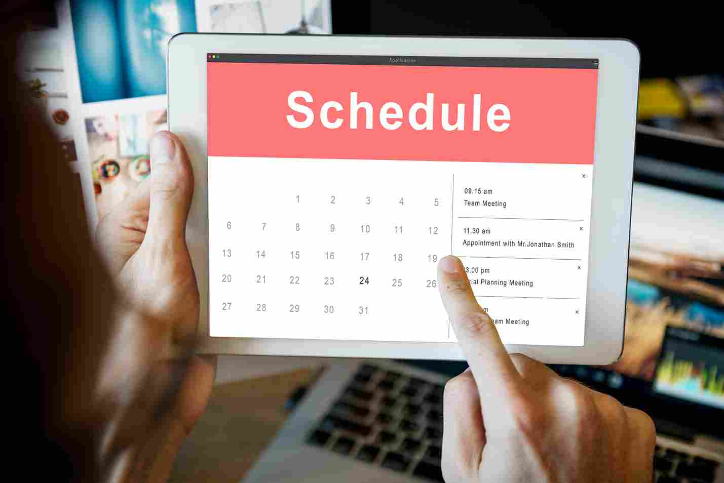 Shift Scheduling Software on Tablet