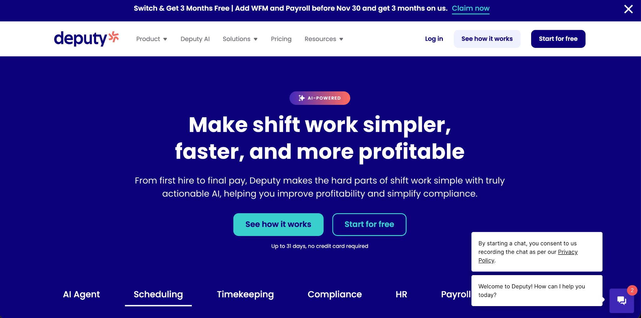 Deputy homepage