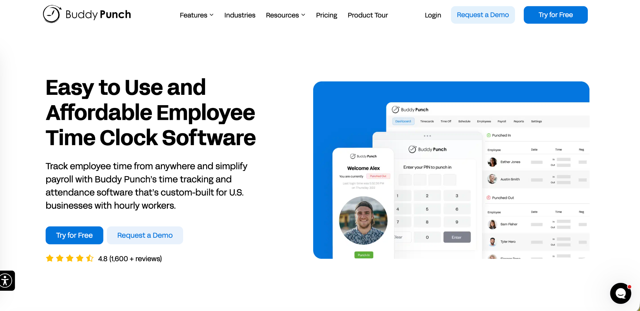 Buddy Punch Software Interface