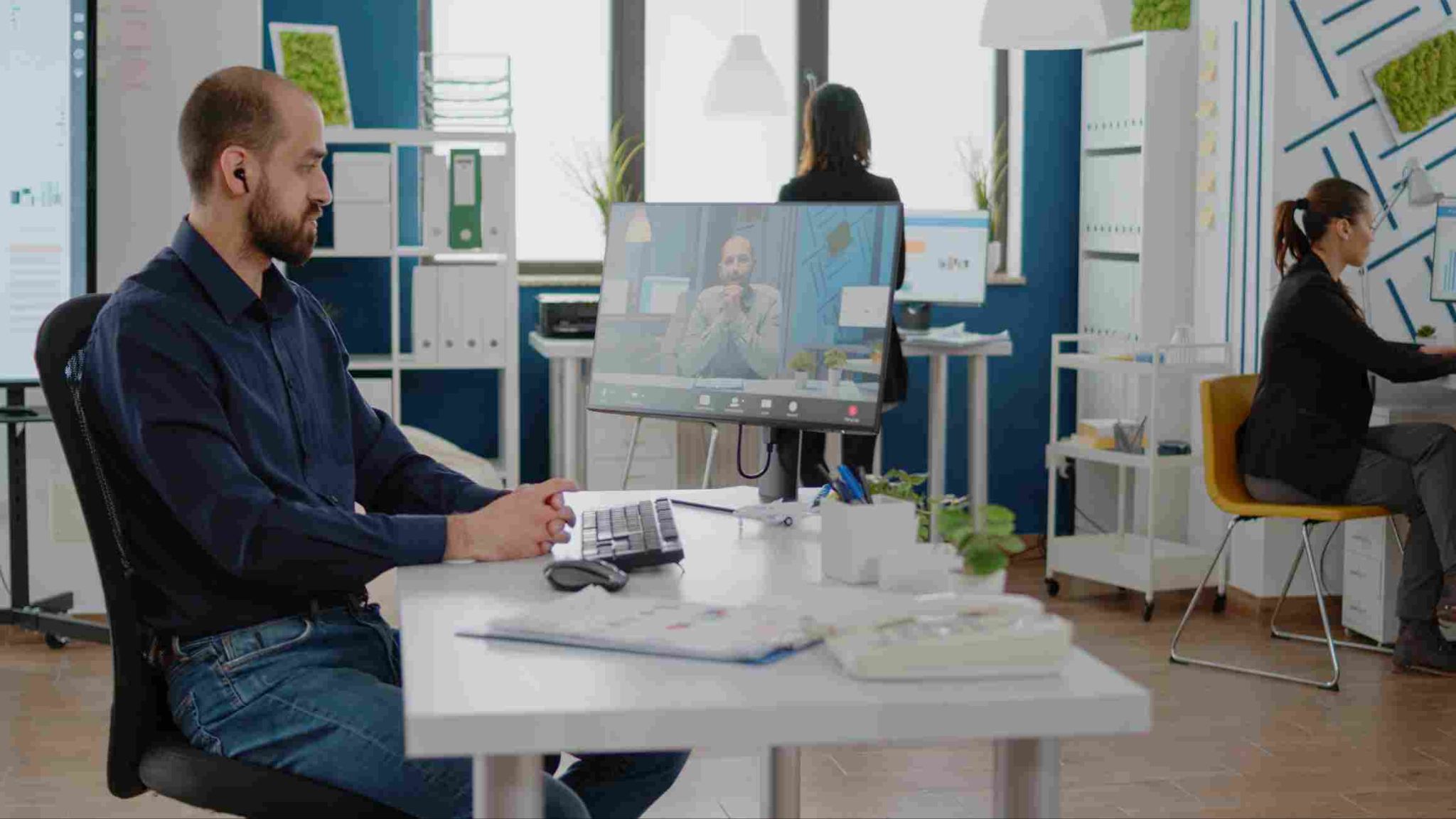 Team working in an office setting