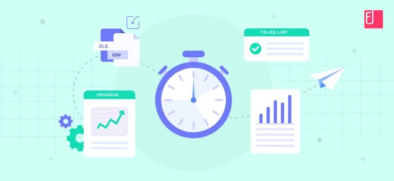Time Tracking Progress and Reports Illustration
