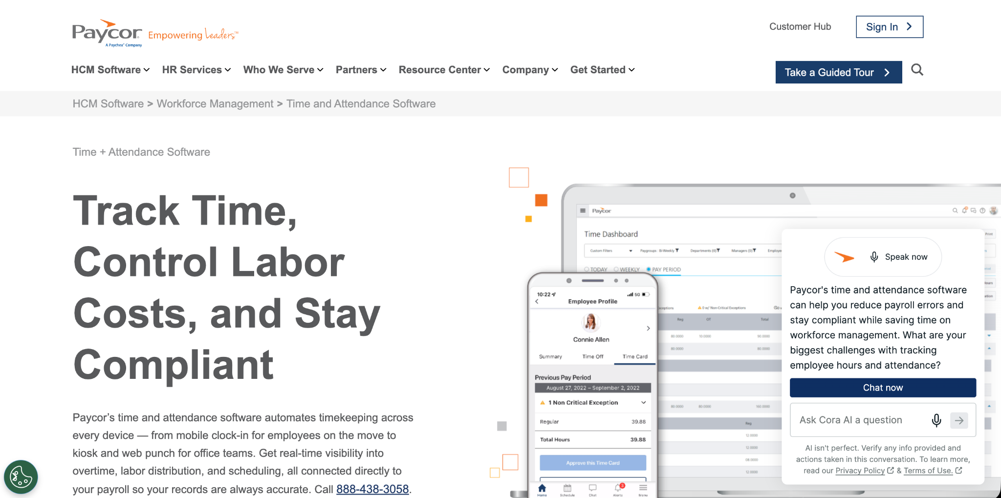 Paycor Website Screenshot
