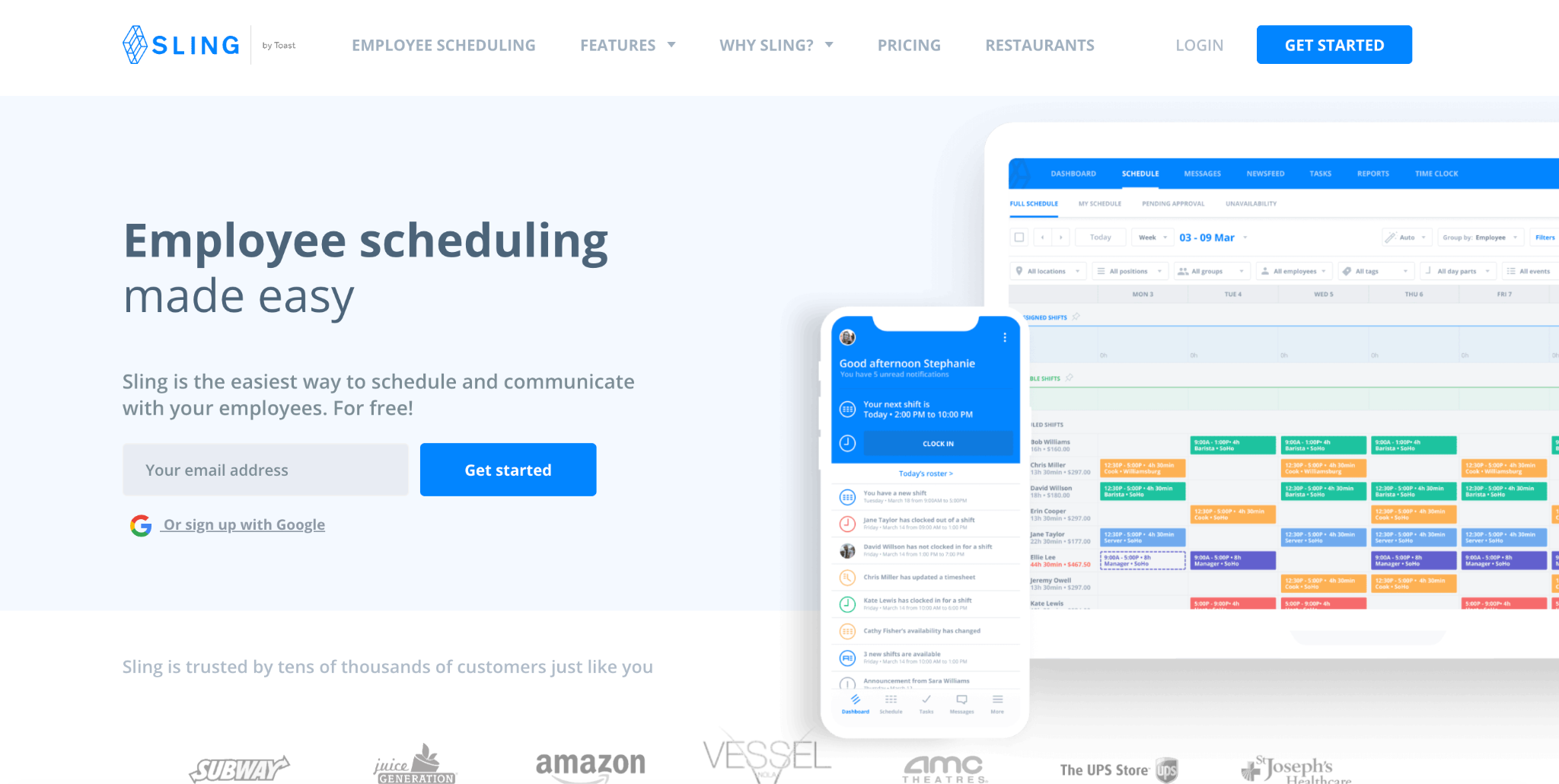 Sling Software Interface