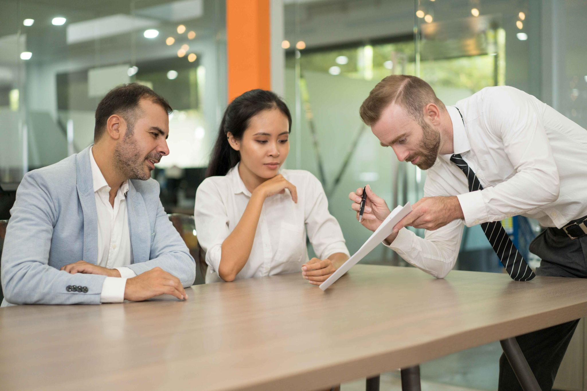 Business team discussing employee scheduling preferences