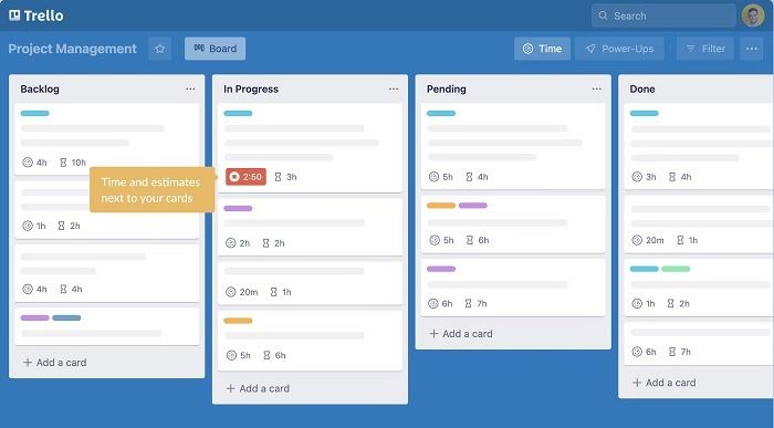 Project Management Board Interface