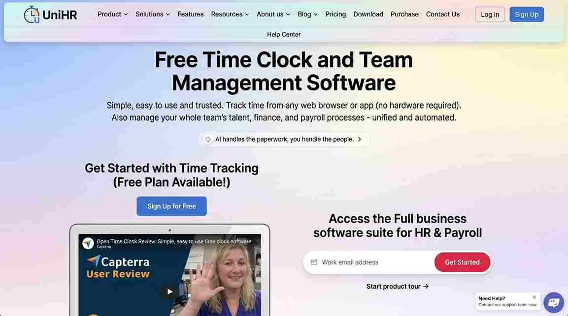 Time Clock and Team Management Software screenshot