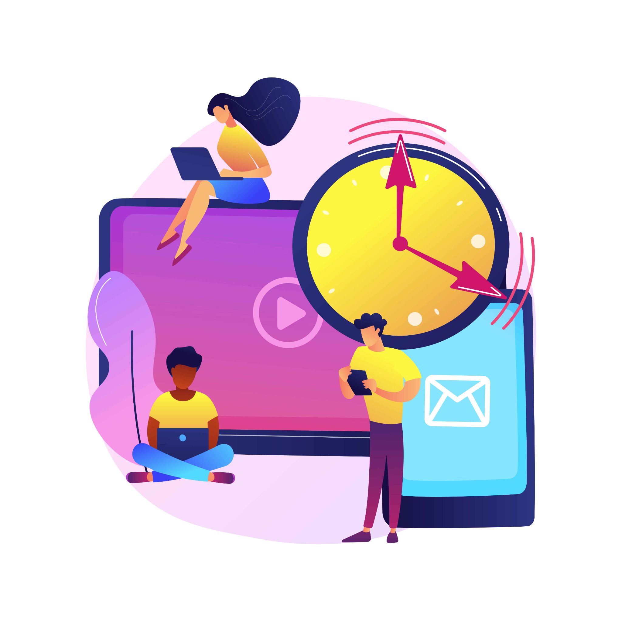 Web browser time clock vs mobile apps illustration