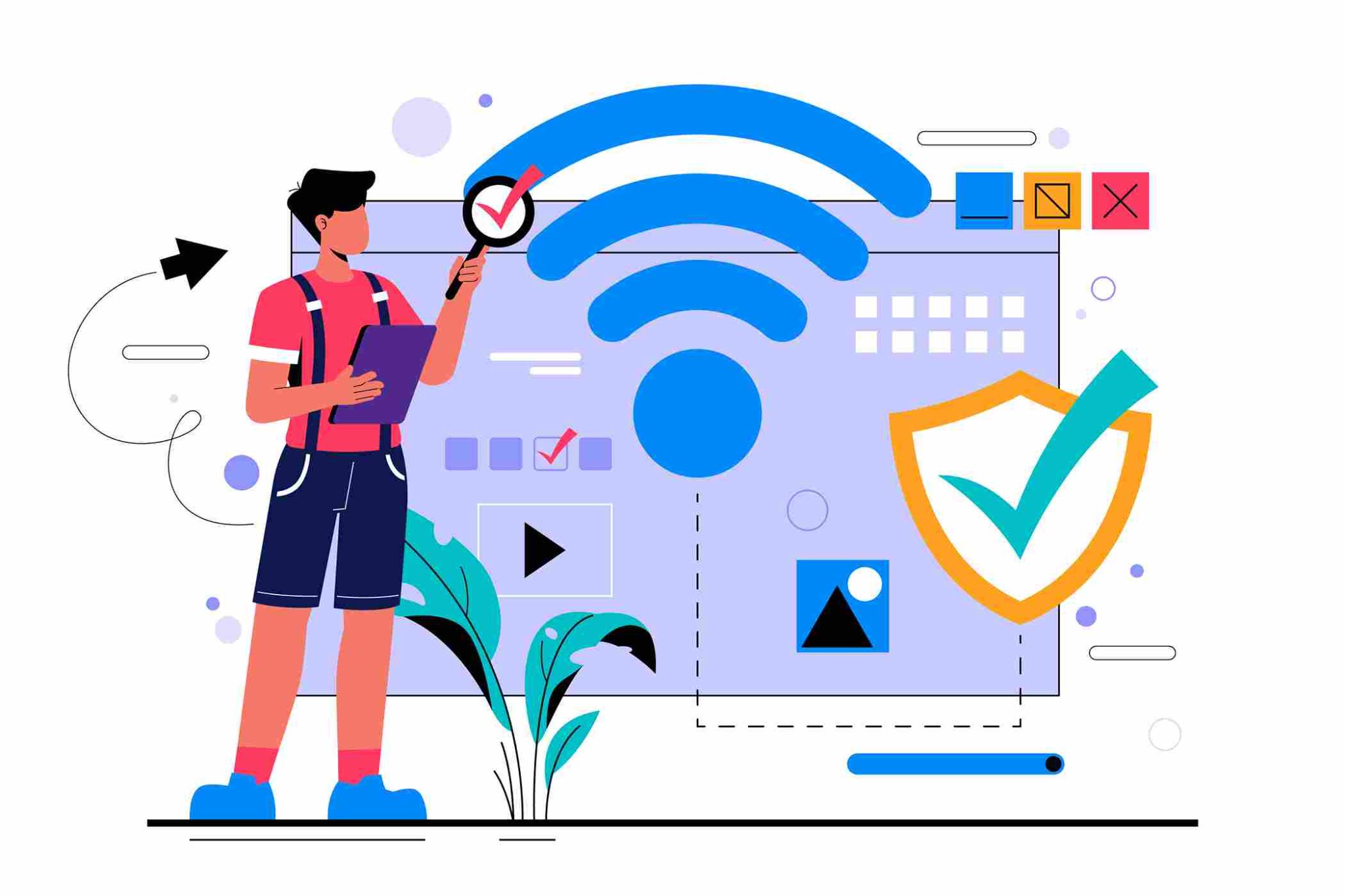 Illustration of WiFi Restricted Clock In Software
