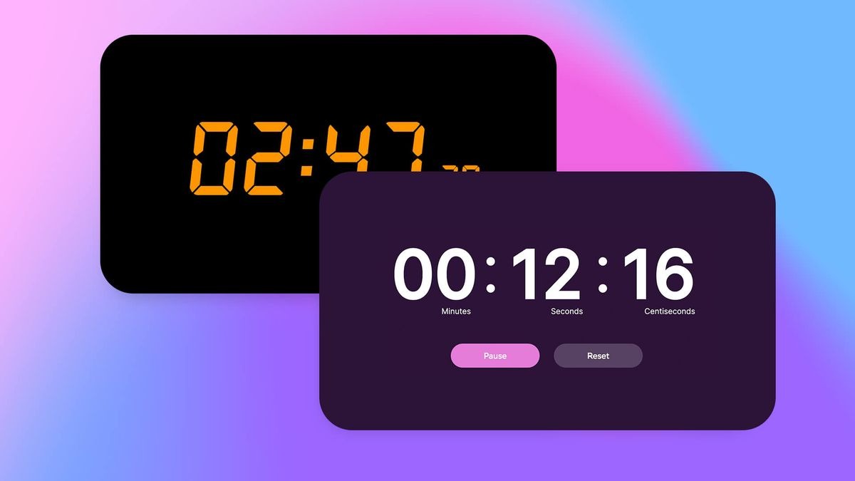 Digital time tracking clock interface